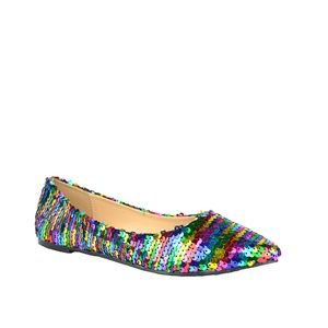 Chase & Chloe Shoes - Women's Burgundy Multi Pointy Toe Flat Ballet Chase & Chloe Shoes - Women's Burgundy Multi Pointy Toe Flat Ballet